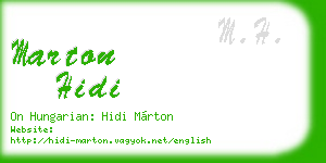 marton hidi business card