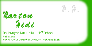 marton hidi business card